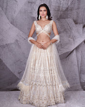 Load image into Gallery viewer, The Spree Ivory Lehenga
