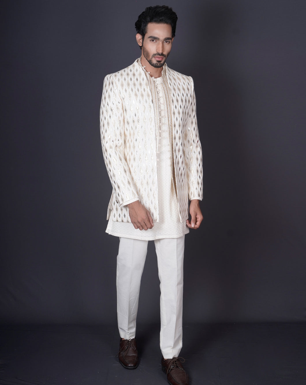 Ivory Jacket Kurta Set