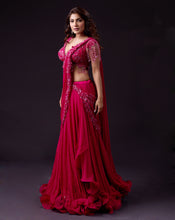 Load image into Gallery viewer, The Rani Pink Tassel Sari
