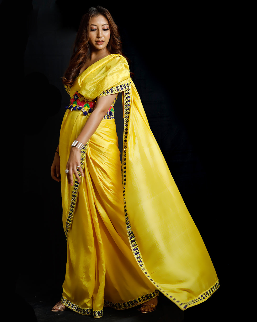 Buy Yellow Zari Weaving Silk Saree With Blouse Online At Zeel Clothing