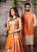 Load image into Gallery viewer, The Chevron Mirror Lehenga
